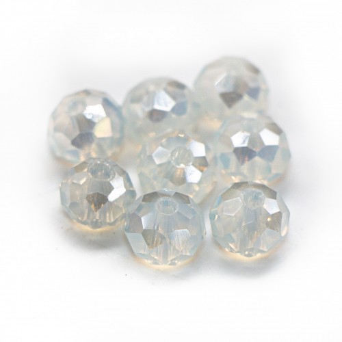 Бусины рондели 6*4мм, лунный прозрачный